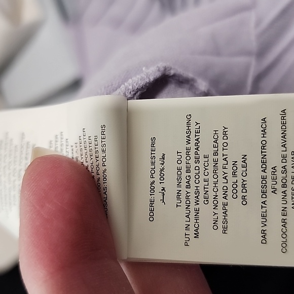 NWT Michael Michael Kors Lavender Mist Size Large Ribbed Dress - Picture 14 of 16